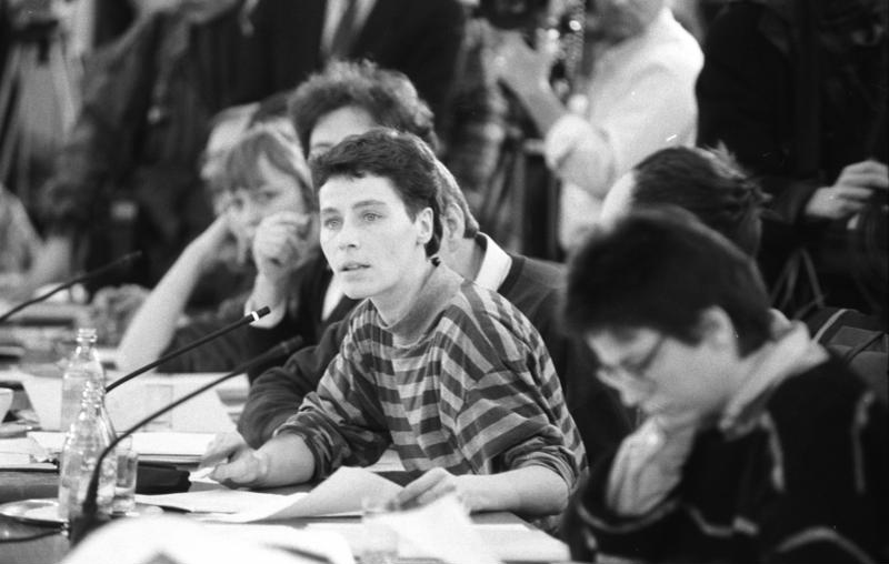 Berlin, Runder Tisch mit Ingrid Köppe, 15. Januar 1990